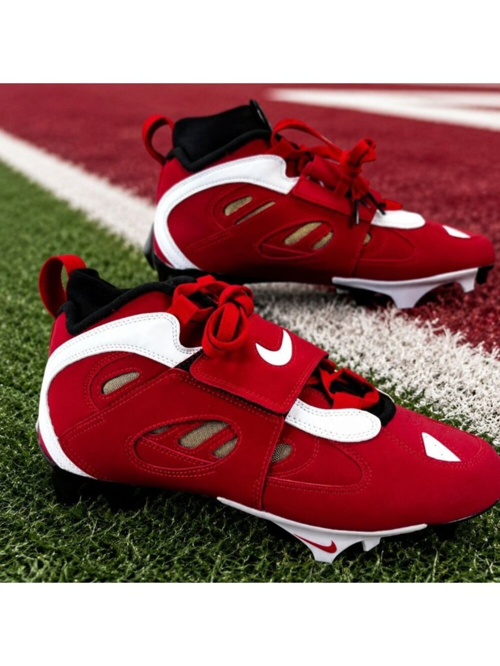 Nike Diamond Turf DT 2 II TD Mens 10 Football Cleats Red White Black F4807-001